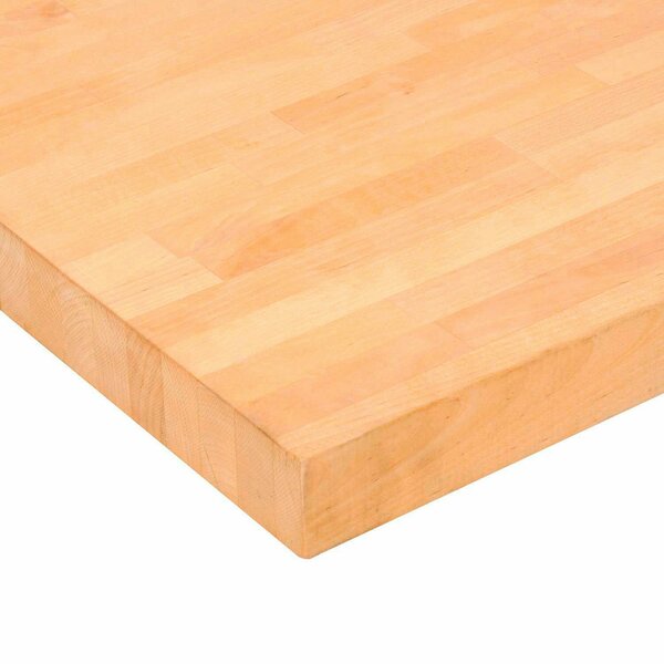 Global Industrial Workbench Top, Birch Butcher Block Square Edge, 96inW x 36inD x 1-1/2in Thick 318856N